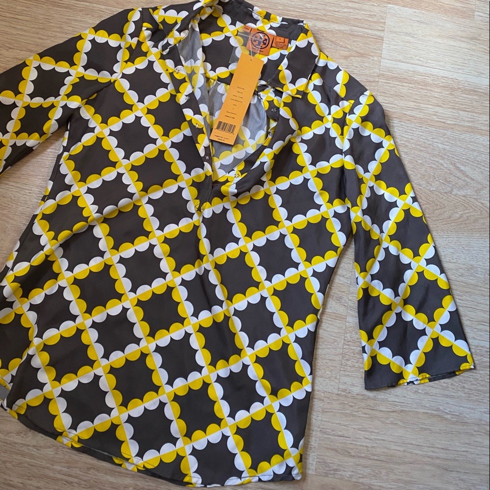 Tory Burch 1/4 Sleeve Top